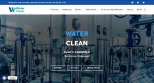 Water Clean su arıtma sistemleri site tasarımı Sinan Doğan
